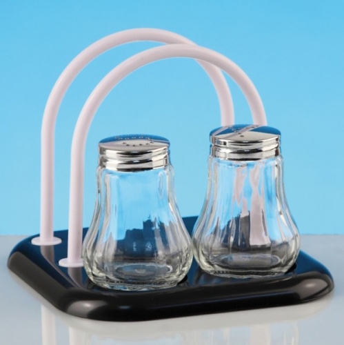 Набор для специй LUXSTAHL «Волна» (соль, перец) + салфетница [129-2]