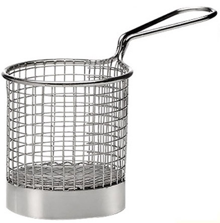 Корзинка для подачи MGSteel круг. 9*9,5 см. нерж.