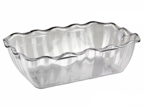 Салатник с волнистыми краями RESTOLA 4 л 330х265х80 (прозрачный)