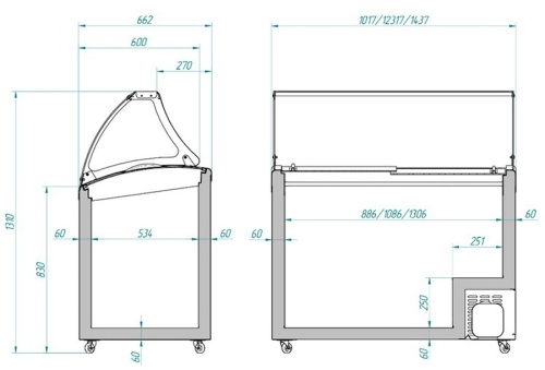 Витрина для мороженого ITALFROST CF300CS