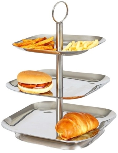 Этажерка 3-х ярусная MGSteel d=20,5/23/25 см. нерж.