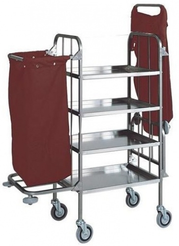 Тележка для горничных ОЛДАК ТН 11 нержавеющая стальаль