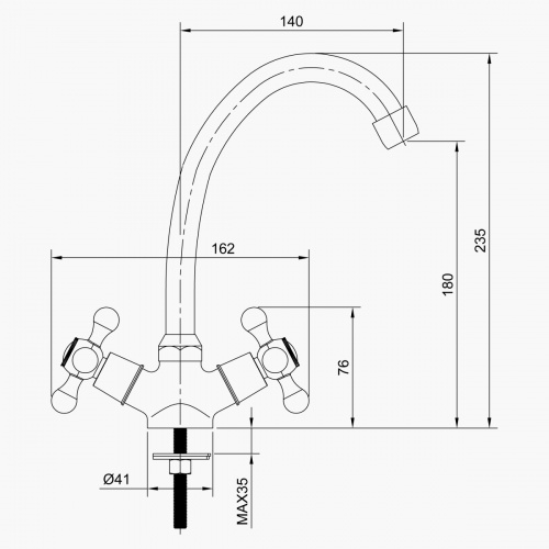 Смеситель ELEANTI Opal 0402.898