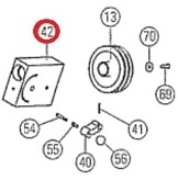 Опора вала правая нижняя WLBAKE DLX30042, #42 для машины тестораскаточной