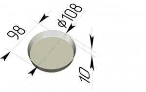 Форма для булочки "гамбургер" (круглая, d 108) ст 0,8пс (AISI 430)