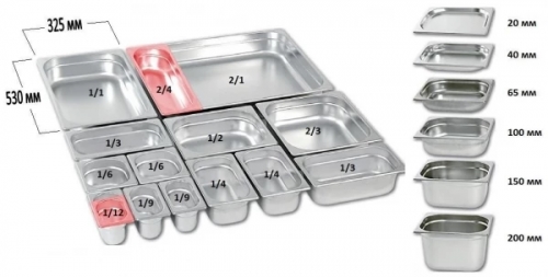 Крышка LUXSTAHL из нержавеющей стали для GN 1/9 [819-L] га40