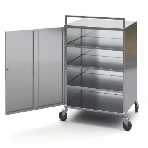 Тележка закрытая МХМ для транспортировки мясных полуфабрикатов, 600х700х1000 мм