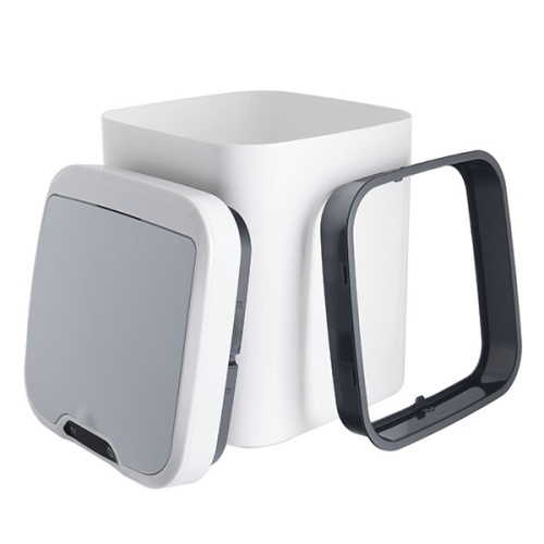 Ведро для мусора FOODATLAS JAH-6511 15л, сенсорное, квадратное, белый