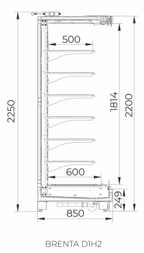 Горка холодильная LEVIN Brenta DG D1H2 125