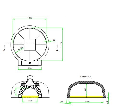 Печь для пиццы VALORIANI на дровах Vesuvio 120 GR