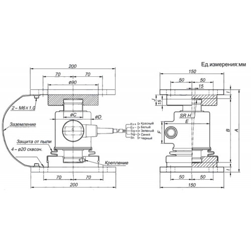 Тензодатчик CAS WBK-50T