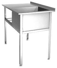 Ванна моечная сварная с рабочей поверхностью HESSEN ВСП 12*6/5 (оц)