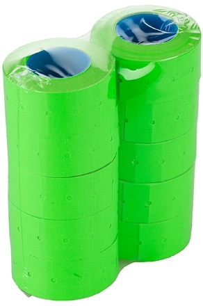 Этикет-лента Xelon 21х12/800 зеленая, прямая