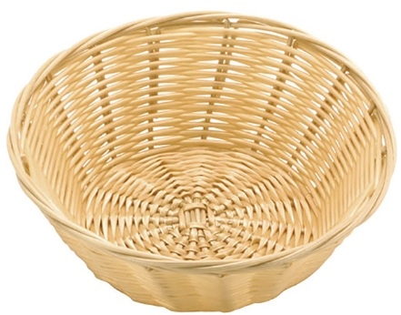 Корзина плетеная для хлеба SUNNEX C03002-C полиротанг, D=18, H=7см, св.корич.