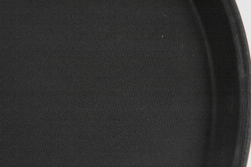 Поднос прорезиненный круглый LUXSTAHL 400х25 мм черный [1600CT Black] кт939