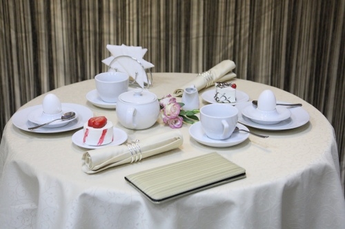 Салфетка LUXSTAHL 45х45 см «Ричард ажур» бежевая