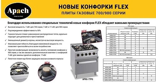 Плита газовая APACH APRG-117T/PL