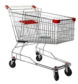 Тележка покупательская 100л EKSI DTE0100BS RD красный