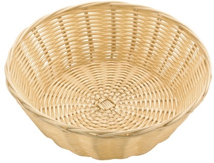 Корзина плетеная для хлеба SUNNEX C03002 полиротанг, D=20, H=7см, бежев.