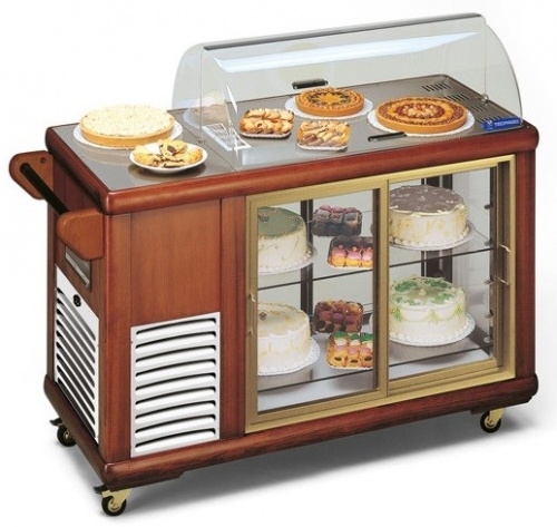 Тележка сервировочная холодильная TECFRIGO Carrellino 250 темный орех