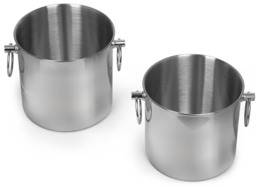 Ведро для льда LUXSTAHL кт2866 нерж.сталь, D=14,5, H=13,1 см