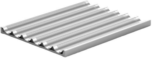 Противень алюминевый для багет WLBAKE 600х400 (5 волн 600 мм) с перфорацией