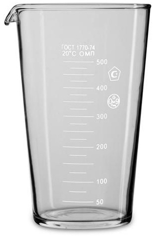 Мерный стакан 500мл [ГОСТ 1770-74] 864У в индивидуальной упаковке