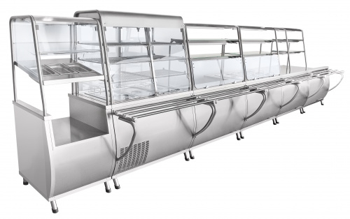 Прилавок холодильный ABAT ПРЕМЬЕР ПВВ(н)-70Т-НШ