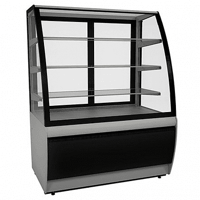 Витрина холодильная кондитерская CARBOMA K70 VM 1,3-1 0011-9005 (ВХСв - 1,3д) (техно)