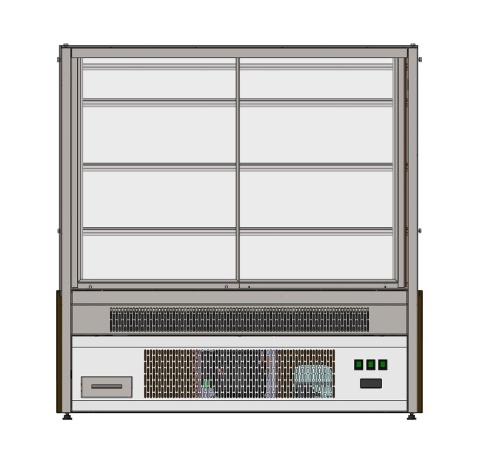 Витрина кондитерская холодильная REFETTORIO Crystal RKC22A-MV, 3 полки