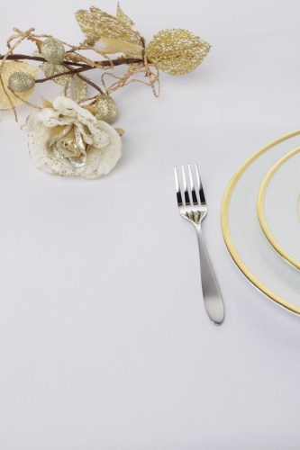 Салфетка LUXSTAHL 45х45 см «Журавинка» белая (гладь)