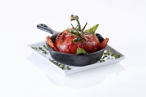 Сковорода 106/24 мм с ручкой и двумя носиками порционная чугун LUXSTAHL [HE70M] кт1199