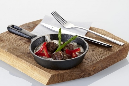 Сковорода 126/29 мм с одной ручкой порционная чугун Luxstahl [НЕ51] кт1217