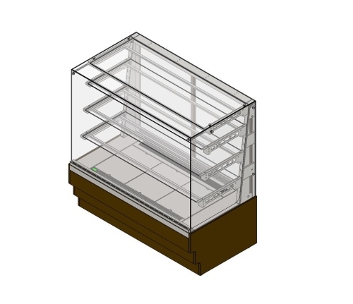 Витрина кондитерская холодильная REFETTORIO Crystal RKC22A-MV, 3 полки
