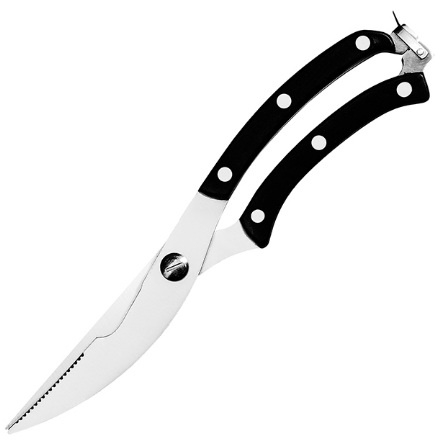 Ножницы кухонные PROHOTEL JS10201 нержавеющая сталь, пластик, L=25, 5см, черный, металлич.