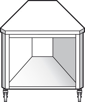 Прилавок угловой EMAINOX EAI 45