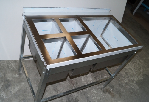 Ванна моечная сварная для мойки яйц RESTOINOX ВМСЯ-1/5-Б-ЭН+ВМС-1/5-Б-ЭН