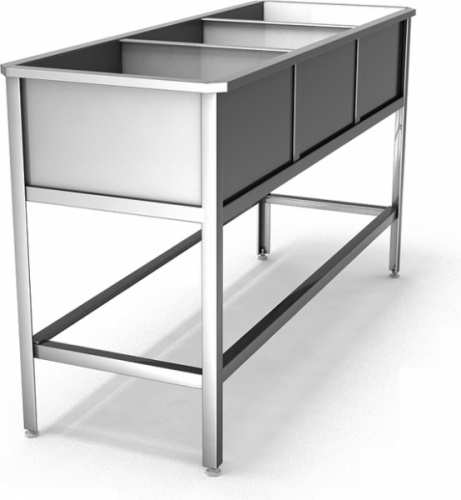 Ванна моечная трехсекционная HESSEN ВМ3/4 (оц)