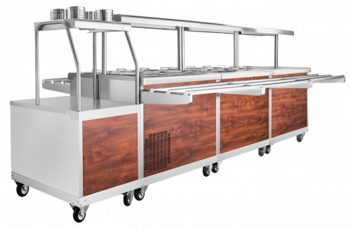 Прилавок для подогрева тарелок ABAT ПТЭ-70КМ(П)-80 (кошированная под дерево)