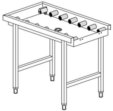 Стол для чистой посуды DIHR LC 96/1 для RX роликовый