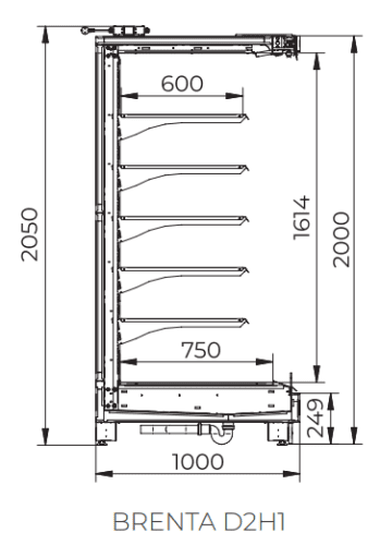 Горка холодильная LEVIN Brenta DG D2H1 190