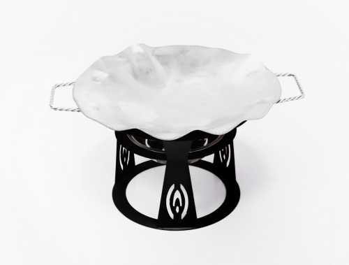 Набор для подачи саджа без крышки SADJ Огонек нержавеющая стальаль, D=35, H=18 см