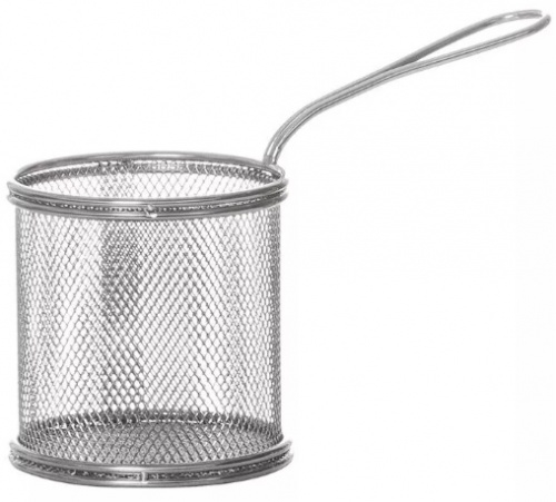 Корзинка для картофеля фри с ручкой LUXSTAHL 90х90 мм [QL089-03]