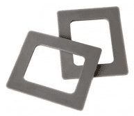 Прокладка лампы освещения 97х82 мм тв. 45 ед. силикон. ШорА св.-серая для пка 120000060604