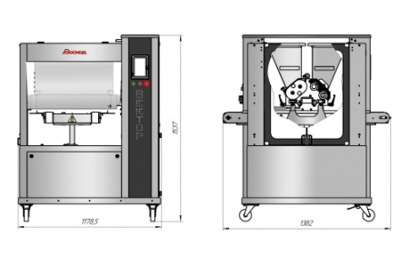 Двухбункерная тестоотсадочная машина ВОСХОД Вектор-220 В768 фото