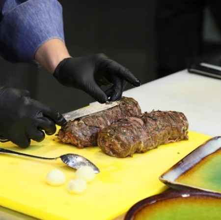 Доска разделочная мки301/2, полипропилен, 500х350х18мм, желтый фото