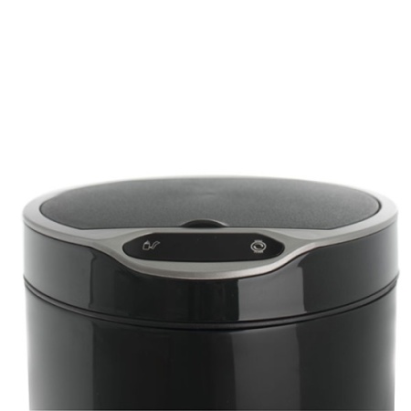 Ведро для мусора FOODATLAS JAH-6111 12 л сенсорное, круглое, черный фото