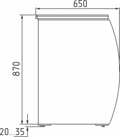 Прилавок CARBOMA K70 N 0,9-7 (П-0,9) фото