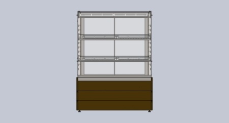 Витрина кондитерская холодильная REFETTORIO Crystal RKC22A-MV, 2 полки фото