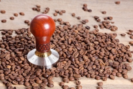 Темпер для кофе COFFEE Style elit plus 58 мм, красное дерево фото